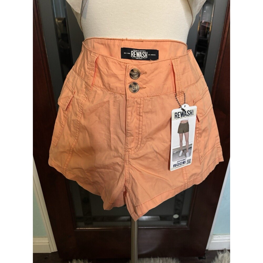 New Rewash Orange Utility Shorts W/ Cargo Pocket SO CUTE! Size 7 / 28  #36